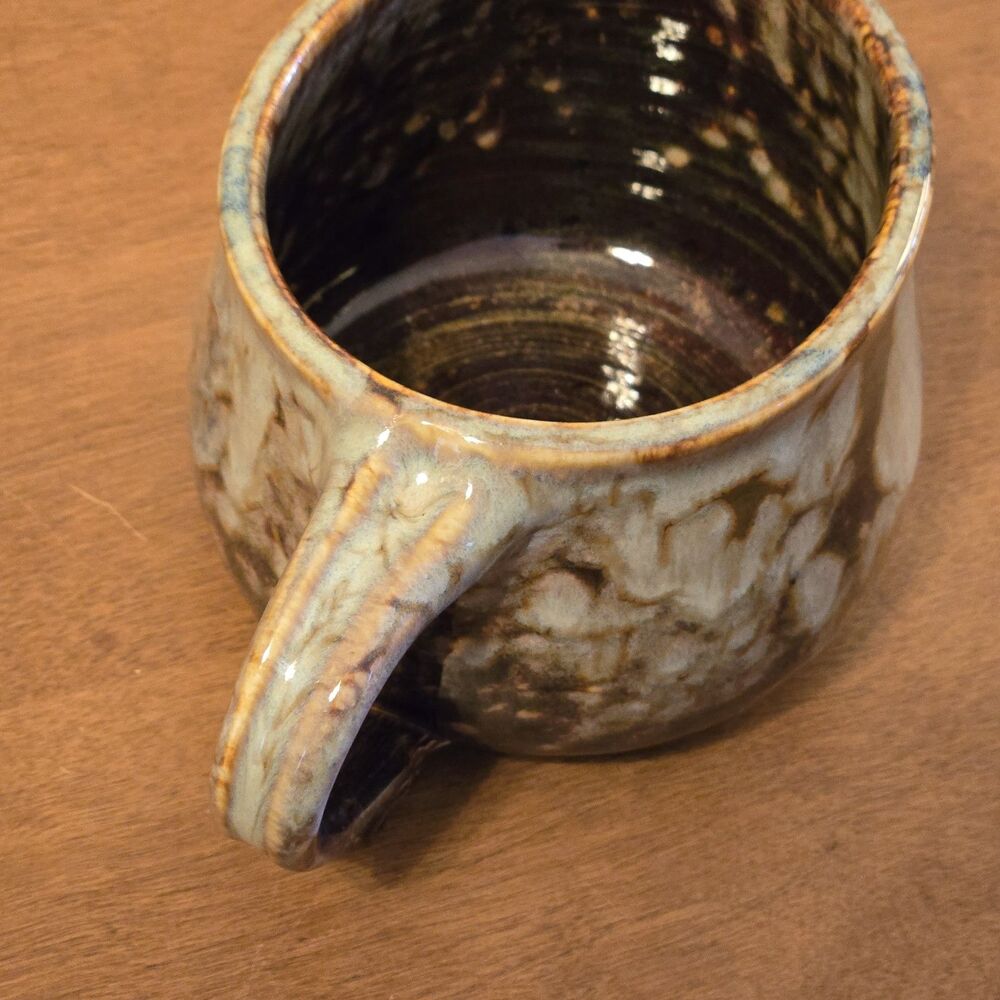 Studio Art Pottery Creamer Pitcher Signed Glazed Stoneware - Picture 6 of 11